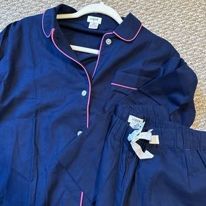 Jcrew Factory NWOT Navy & Pink Pajama Pant Set